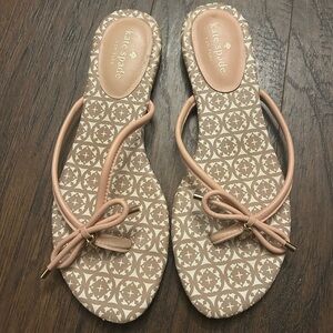 Kate Spade Mystic Mistic Blush Beige Patterned Sandals Size 9M